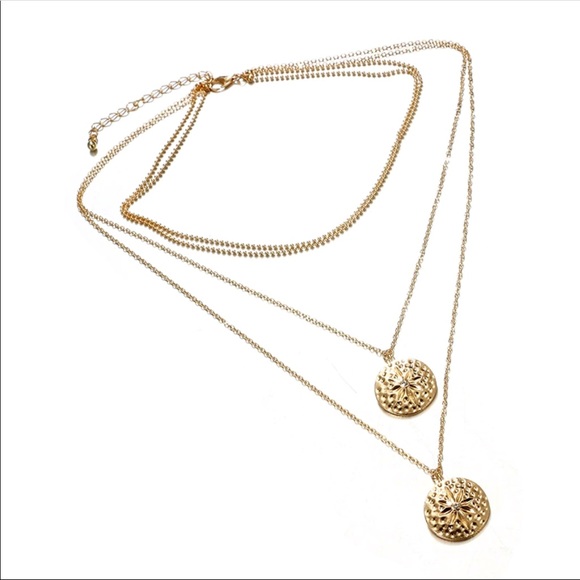 “GRACIE” 💫 Wanderlust Double pendant Gold choker - Picture 3 of 5